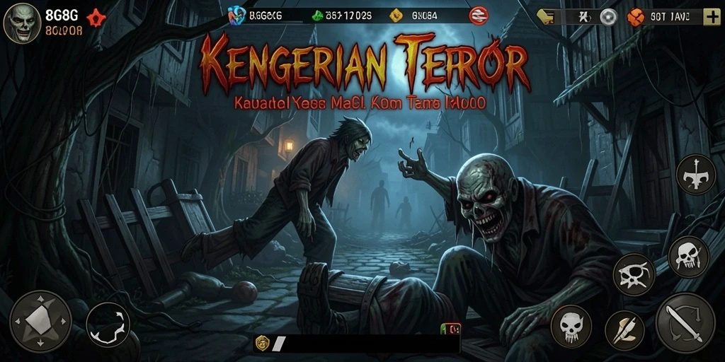 Screenshot dari gameplay 8G8G yang menampilkan suasana mencekam.