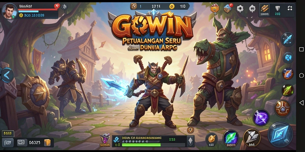Screenshot GOWIN menampilkan aksi seru dalam pertarungan ARPG.