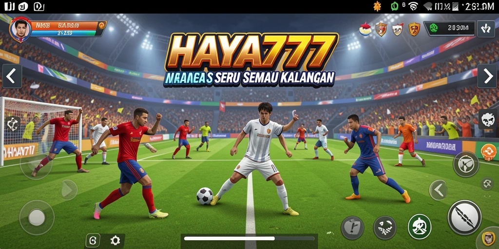 Screenshot HAYA777 menampilkan gameplay seru dalam pertandingan olahraga.