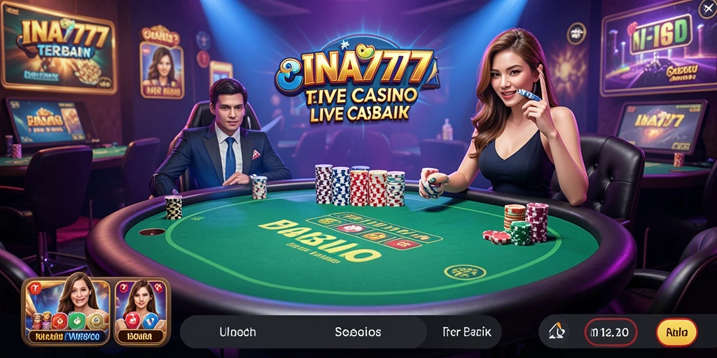 Screenshot gameplay <strong>INA777</strong> menampilkan suasana Live Casino yang mendebarkan.