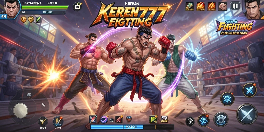 Gameplay KEREN777 yang menegangkan dan seru saat bertarung.