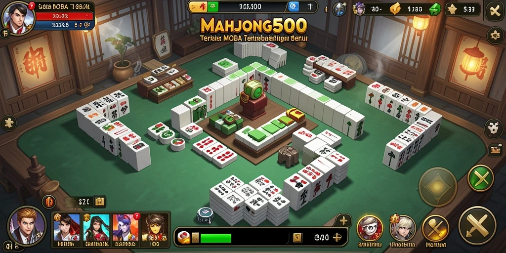 Screenshot gameplay MOBA yang penuh aksi dan strategi.