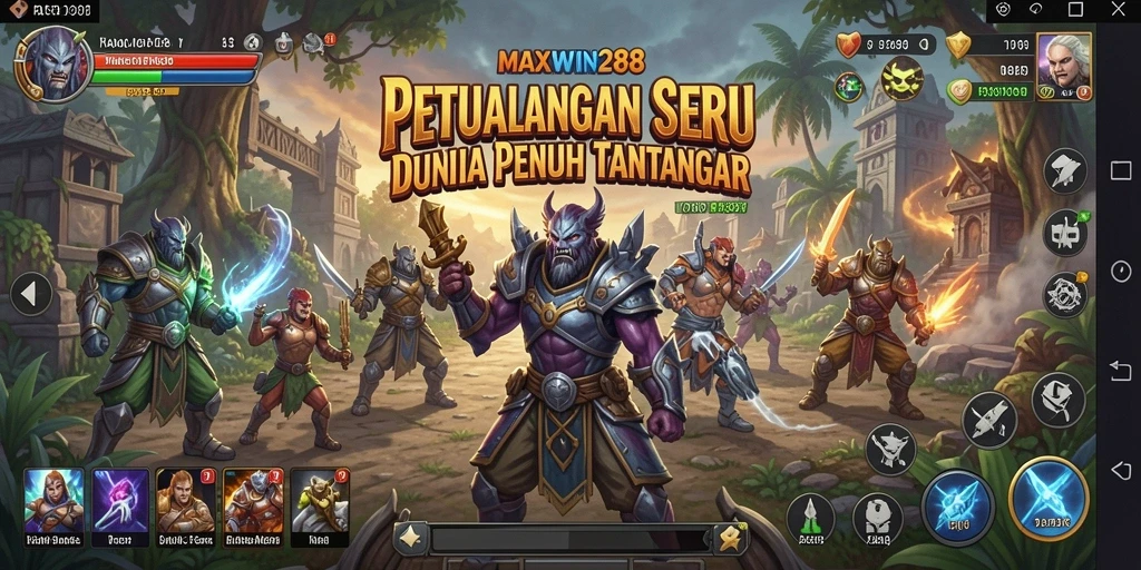 Tampilan gameplay menarik dalam petualangan MAXWIN288.