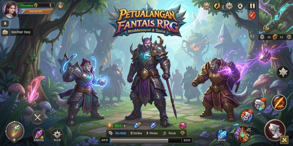 Gameplay mendebarkan dengan karakter RPG yang unik dan petualangan.