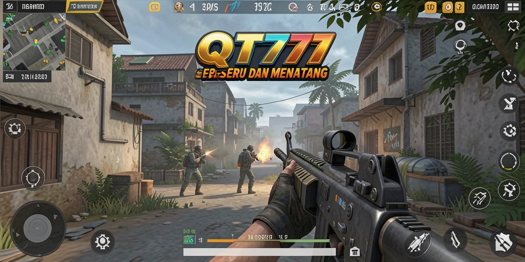 Tampilan gameplay QT777 yang seru dan mendebarkan di medan pertempuran.