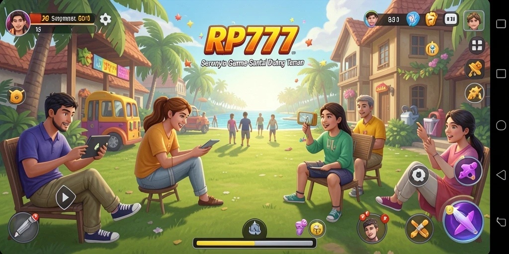 Tampilan gameplay RP777 yang penuh warna dan seru.