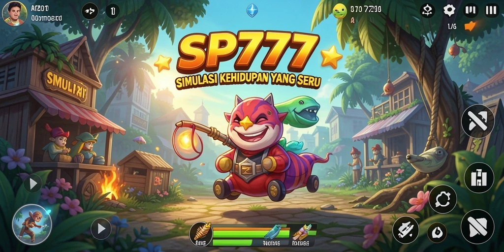 Tangkapan layar utama SP777 menampilkan gameplay simulasi kehidupan yang menarik.