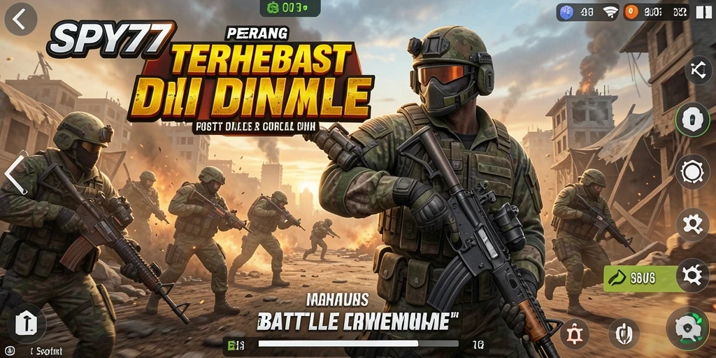 Gameplay seru SPY77 dalam pertempuran Battle Royale.
