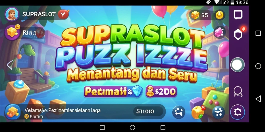Screenshot gameplay SUPRASLOT menunjukkan tantangan Puzzle yang menarik dan seru.