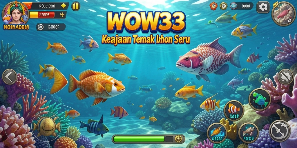 Gameplay seru dalam menembak ikan di WOW33.